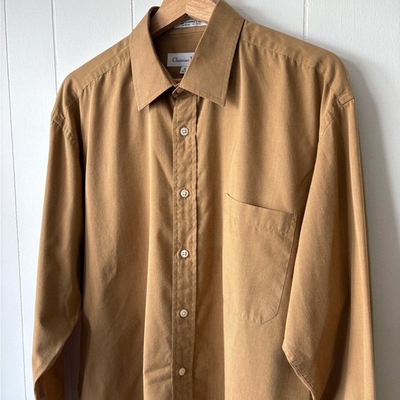 Christian Dior Vintage Men's Tan Button Down Shirt - Picture 3 of 8